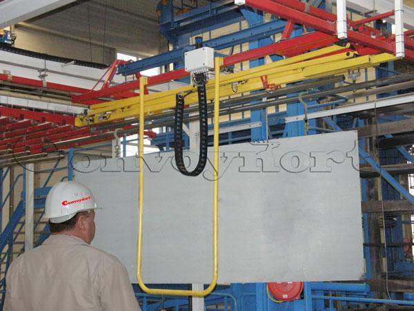 Lifting gantry for the aerospace industry