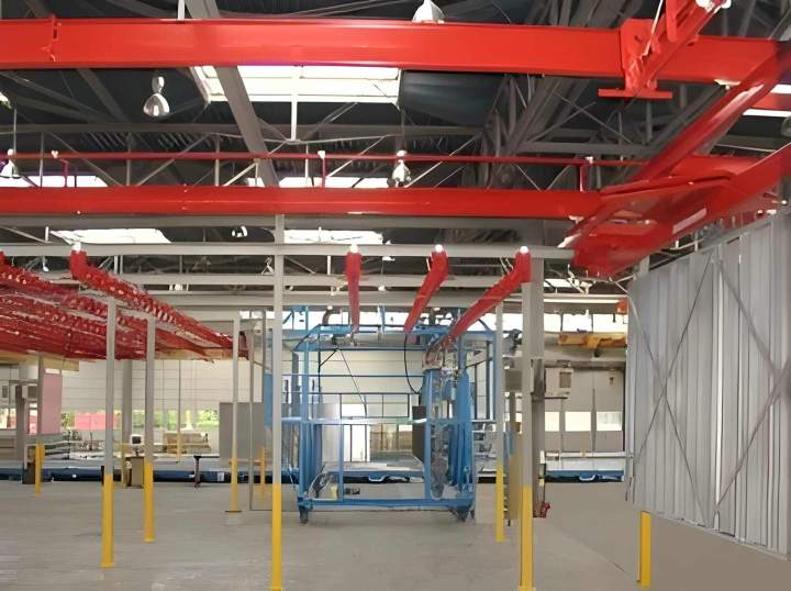 Overhead beam installation for production France